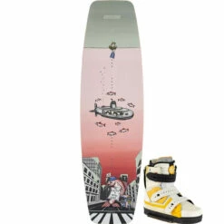 Slingshot Salmon Wakeboard Package W/ Space Mob Boots - 2023