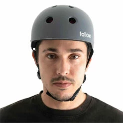 Follow Pro Wakeboard Helmet - Charcoal/Pink -Surf Edge Shop Follow Helmets Pro CharcoalPink Front 77600.1658951493