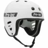 Pro-Tec Full Cut Helmet - Gloss White W/ Accessory Clip -Surf Edge Shop Pro Tec Full Cut Wakeboard Helmet Gloss White Front 40246.1648825211