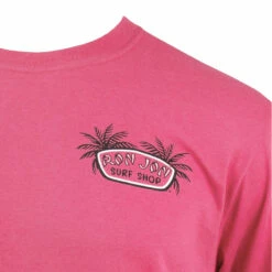 Ron Jon Flamingos Long Sleeve Tee -Surf Edge Shop d800x800 10031602042 ron jon flamingos fuchsia long sleeve tee logo detail