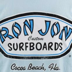 Ron Jon Custom Surfboards Long-Sleeve Tee -Surf Edge Shop d800x800 10031639081 light blue ron jon custom surfboards long sleeve tee cocoa beach detail