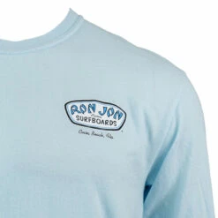 Ron Jon Custom Surfboards Long-Sleeve Tee -Surf Edge Shop d800x800 10031639081 ron jon custom surfboards light blue long sleeve tee front detail