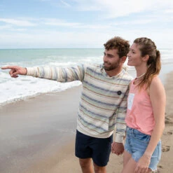 Ron Jon Sea Foam Stripe Baja Hoodie -Surf Edge Shop d800x800 10200451077 ron jon sea foam stripe baja hoodie life style 2