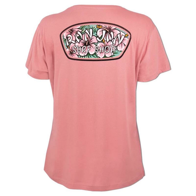 Ron Jon Ladies Hibiscus Badge Tee 3 Ron Jon Ladies Hibiscus Badge Tee