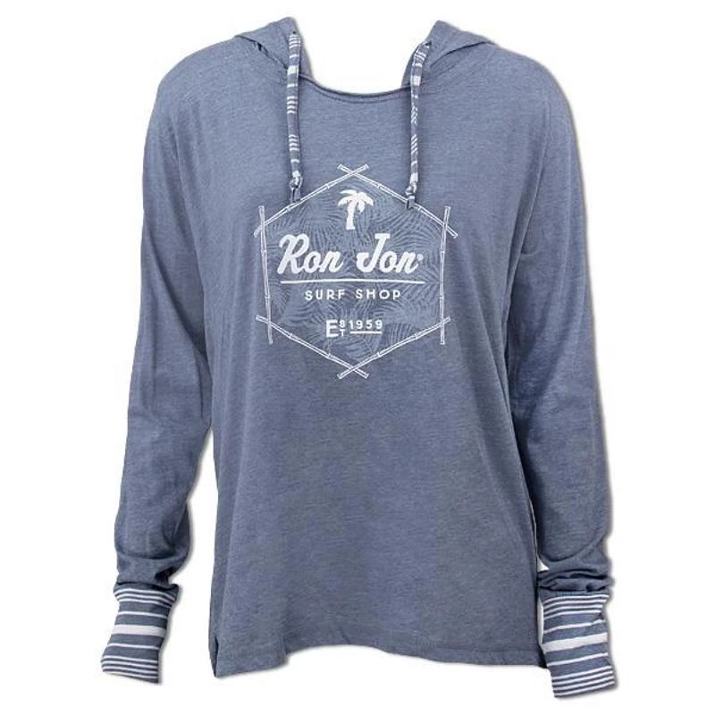 Ron Jon Ladies Serenity Long Sleeve Tee Hoodie