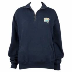 Ron Jon Ladies Dakota Quarter Zip Fleece -Surf Edge Shop d800x800 10360318086D navy ron jon dakota quarter zip front