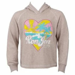 Ron Jon Kids Coastal Heart Pullover Hoodie 11 Ron Jon Kids Coastal Heart Pullover Hoodie -Surf Edge Shop d800x800 10450196605 light grey ron jon youth girls coastal heart hooded fleece front