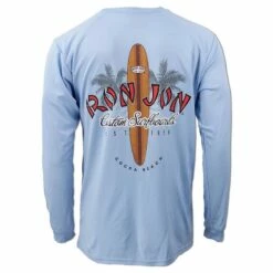 Ron Jon New Longboard Long Sleeve Sun Shirt -Surf Edge Shop d800x800 10480409081 light blue ron jon new longboard long sleeve sun shirt back