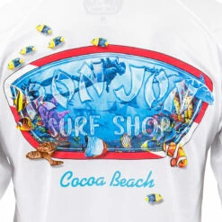 Ron Jon Dive Badge Long Sleeve Sun Shirt -Surf Edge Shop d800x800 10480436001 white ron jon dive badge ls sun shirt back graphic