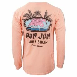Ron Jon Flamingo UPF Long Sleeve Sun Shirt -Surf Edge Shop d800x800 10480460031 coral ron jon flamingo long sleeve upf sun shirt back