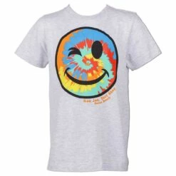 Ron Jon Kids Tie-Dye Smiley Tee -Surf Edge Shop d800x800 10500769118 ash ron jon kids tie dye smiley tee front