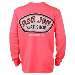 Ron Jon Kids New Performance Badge Long Sleeve Sun Shirt -Surf Edge Shop d800x800 10510136032 neon coral ron jon badge youth performance long sleeve tee back