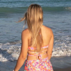 Ron Jon Juniors Ruched Floral Tri Bikini Top 9 Ron Jon Juniors Ruched Floral Tri Bikini Top -Surf Edge Shop d800x800 13210288122 ron jon juniors ruched floral tri bikini top on model 2