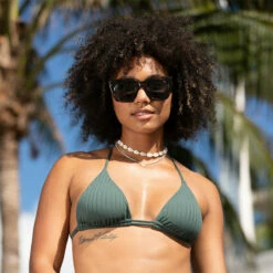 Ron Jon Juniors Sacramento Super Rib Tri Bikini Top -Surf Edge Shop d800x800 13210293321 forest green ronjon juniors sacramento super rib tri bikini top lifestyle 2