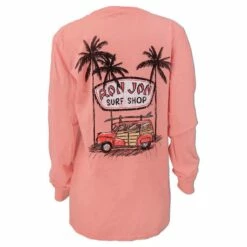 Ron Jon Junior Surfs Up Woody Long Sleeve Tee -Surf Edge Shop d800x800 13310249031D coral ron jon junior surfs up woody long sleeve tee back