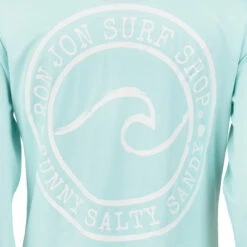 Ron Jon Juniors Sunny Salty Sandy Long-Sleeve Sun Shirt -Surf Edge Shop d800x800 13310454082 aqua ron jon juniors sunny salty sandy ls sun shirt back graphic