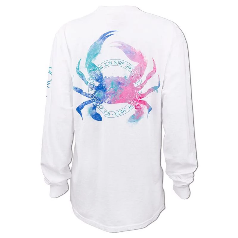Ron Jon Juniors Cocoa Beach Watercolor Crab Long Sleeve Tee