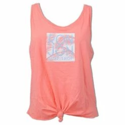 Ron Jon Juniors Palm Knotted Tank -Surf Edge Shop d800x800 13320680262D grapefruit ron jon juniors palm knotted tank top front