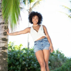 Ron Jon Juniors Embroidered Palm Henley Tank -Surf Edge Shop d800x800 13320705112 oat heather ron jon junior embroidered palm henley tank lifestyle 2