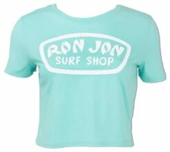 Ron Jon Juniors Large Badge Crop Top -Surf Edge Shop d800x800 13340835070 mint ron jon juniors large badge crop top front