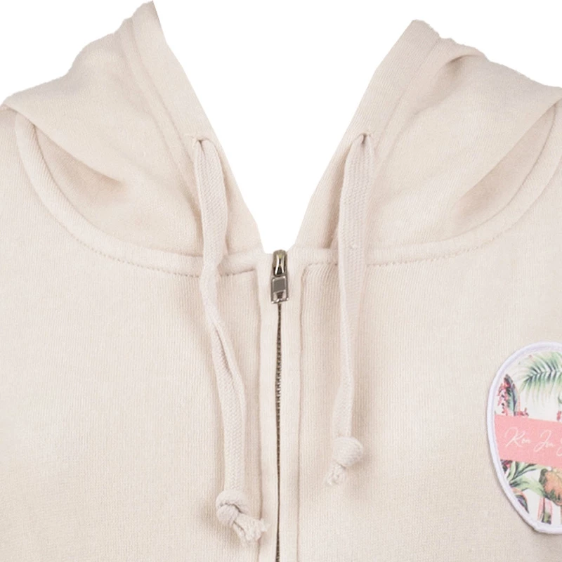 Ron Jon Ladies Patch Burnout Crop Zip Hoodie 5 Ron Jon Ladies Patch Burnout Crop Zip Hoodie - Image 3