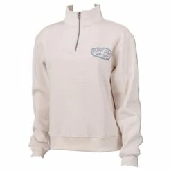 Ron Jon Juniors Quarter Zip Beach Fleece -Surf Edge Shop d800x800 13350995002 off white ron jon juniors beach fleece quarter zip long sleeve top front