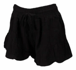 Ron Jon Juniors Gauze Ruffle Shorts -Surf Edge Shop d800x800 13360201095 black ron jon juniors gauze ruffle shorts front 2