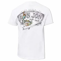 Ron Jon Surf Crab Tee -Surf Edge Shop d800x800 17040107001D white ron jon surfing crab tee back