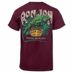 Ron Jon Iguana Tee -Surf Edge Shop d800x800 17040194051D maroon ron jon iguana tee back