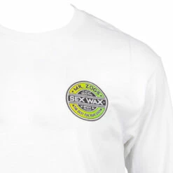 Sex Wax White Fade Long-Sleeve Tee -Surf Edge Shop d800x800 20114331001 sex wax fade white long sleeve tee front detail