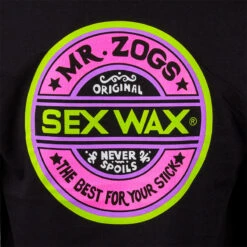 Sex Wax Black Flouro Long-Sleeve Tee -Surf Edge Shop d800x800 20115383095 sex wax flouro black long sleeve tee back detail