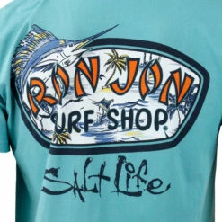 Salt Life Ron Jon Sea Green Sea Escape Tee -Surf Edge Shop d800x800 20140717071 salt life ron jon sea green sea escape tee back graphic