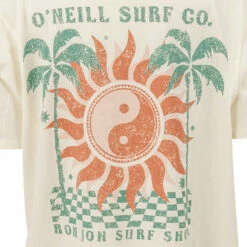 O'Neill Ron Jon Juniors Palm Lake Tee -Surf Edge Shop d800x800 30090151002 off white oneill ron jon juniors palm lake tee back graphic