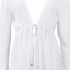 LA Class Back Panel Long Sleeve Cover-up -Surf Edge Shop d800x800 30631047001 white la class back panel long sleeve cover up tie