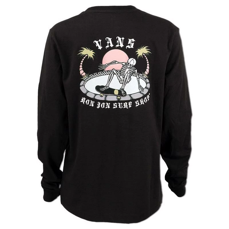 Vans Ron Jon Juniors Skeleton Pool Long Sleeve Graphic Tee 4 Vans Ron Jon Juniors Skeleton Pool Long Sleeve Graphic Tee - Image 2