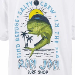Salt Life Ron Jon Kids Mahi Mayhem Tee -Surf Edge Shop d800x800 40140074001 white salt life ron jon kids mahi mayhem tee back graphic