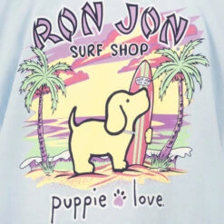 Puppie Love Ron Jon Kids Surf Palm Pup Tee -Surf Edge Shop d800x800 40530077081 light blue puppie love ron jon kids surf palm pup tee graphic